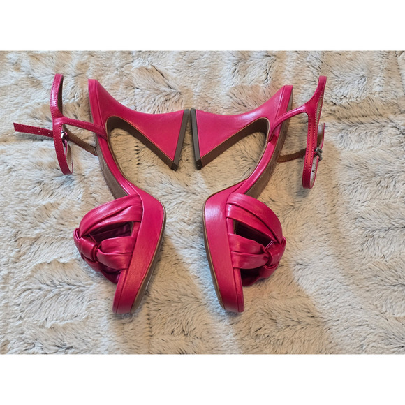 New Vicenza Knotted Pink Platform Heels - 40 EU (9.5 - 10 US) - Picture 6 of 6